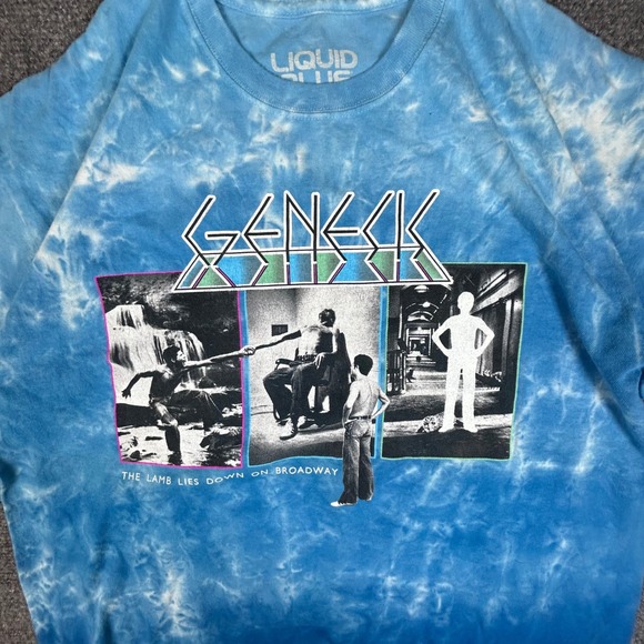 Liquid Blue Genesis The Lamb Lies Down on Broadway Tie Dye Shirt Mens Large Blue - Picture 2 of 5